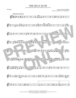 page one of The Heat Is On (Trumpet Solo)