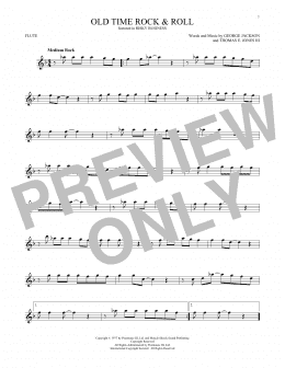 page one of Old Time Rock & Roll (Flute Solo)