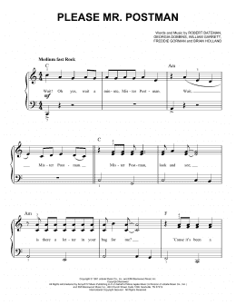 page one of Please Mr. Postman (Easy Piano)