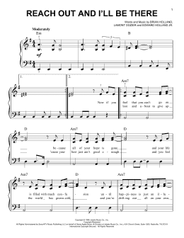 page one of Reach Out And I'll Be There (Easy Piano)
