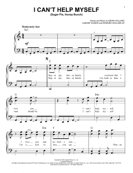 page one of I Can't Help Myself (Sugar Pie, Honey Bunch) (Very Easy Piano)