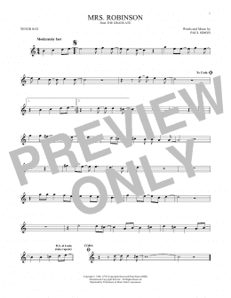 page one of Mrs. Robinson (Tenor Sax Solo)