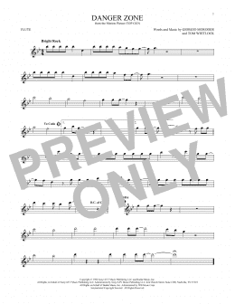 page one of Danger Zone (Flute Solo)
