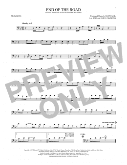 page one of End Of The Road (Trombone Solo)