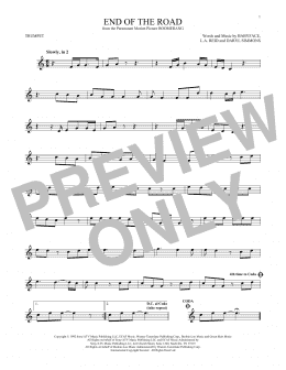 page one of End Of The Road (Trumpet Solo)