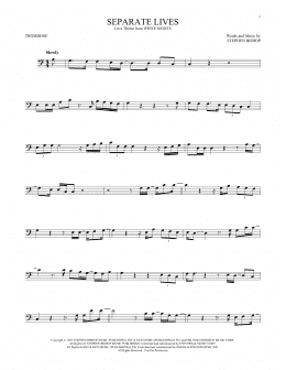 page one of Separate Lives (Trombone Solo)