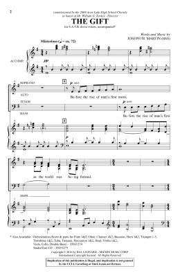 page one of The Gift (SATB Choir)