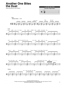 page one of Another One Bites The Dust (Drums Transcription)