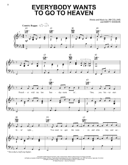 page one of Everybody Wants To Go To Heaven (Piano, Vocal & Guitar Chords (Right-Hand Melody))