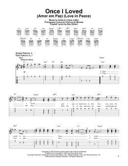 page one of Once I Loved (Amor Em Paz) (Love In Peace) (Easy Guitar Tab)