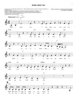 page one of When I Need You (Easy Lead Sheet / Fake Book)