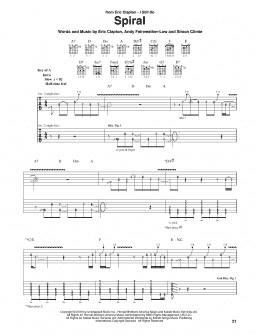 page one of Spiral (Guitar Rhythm Tab)