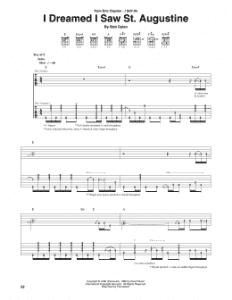 page one of I Dreamed I Saw St. Augustine (Guitar Rhythm Tab)