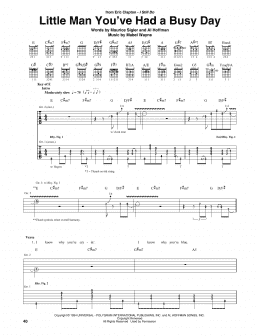 page one of Little Man You've Had A Busy Day (Guitar Rhythm Tab)
