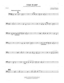 page one of Time Warp (Cello Solo)