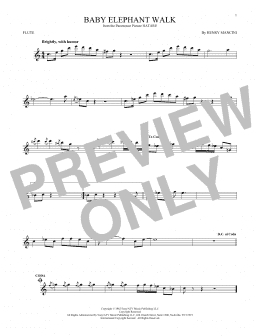 page one of Baby Elephant Walk (Flute Solo)