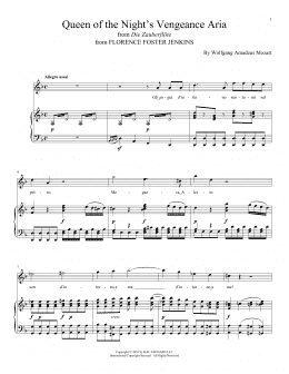 page one of Queen Of The Night's Vengeance Aria (Piano & Vocal)
