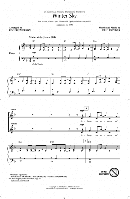 page one of Winter Sky (3-Part Mixed Choir)
