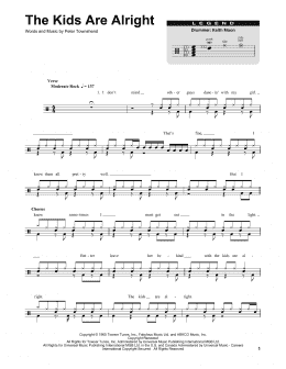 page one of The Kids Are Alright (Drums Transcription)