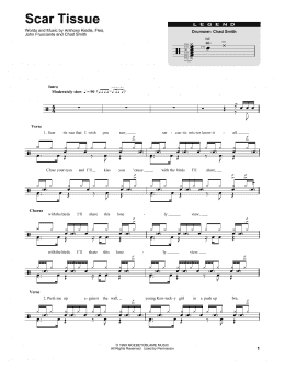 page one of Scar Tissue (Drums Transcription)