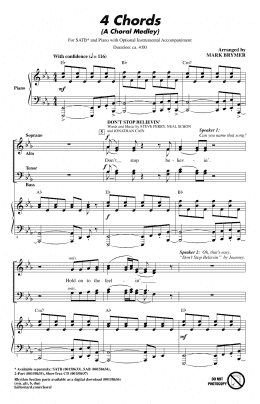 page one of 4 Chords (A Choral Medley) (SATB Choir)