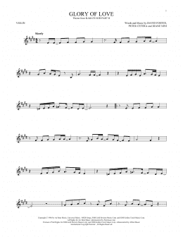 page one of Glory Of Love (Violin Solo)