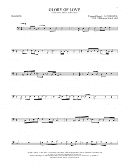 page one of Glory Of Love (Trombone Solo)