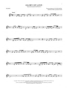 page one of Glory Of Love (Trumpet Solo)