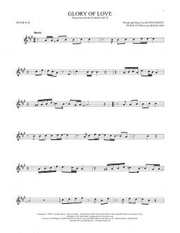 page one of Glory Of Love (Tenor Sax Solo)