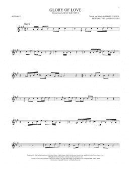 page one of Glory Of Love (Alto Sax Solo)