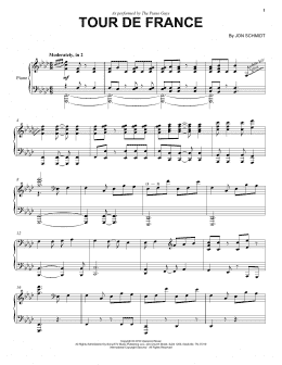 page one of Tour De France (Piano Solo)
