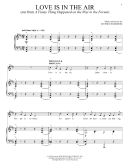 page one of Love Is In The Air (Piano & Vocal)