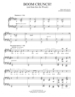 page one of Boom Crunch (Piano & Vocal)