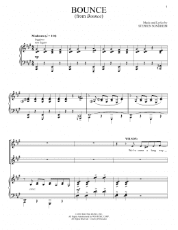 page one of Bounce (Piano & Vocal)