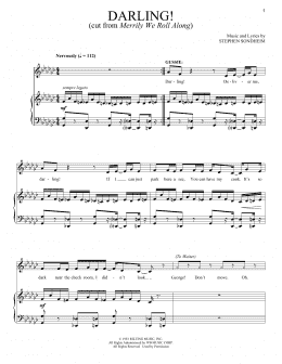page one of Darling (Piano & Vocal)