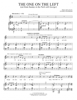 page one of The One On The Left (Piano & Vocal)