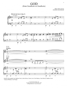page one of God (Piano & Vocal)