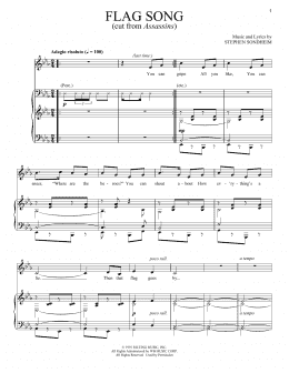 page one of Flag Song (Piano & Vocal)