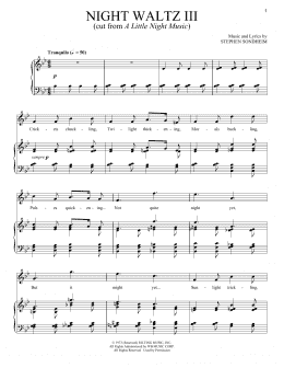 page one of Night Waltz III (Piano & Vocal)