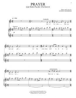 page one of Prayers (Piano & Vocal)