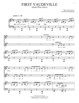 page one of First Vaudeville (Piano & Vocal)