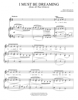 page one of I Must Be Dreaming (Piano & Vocal)