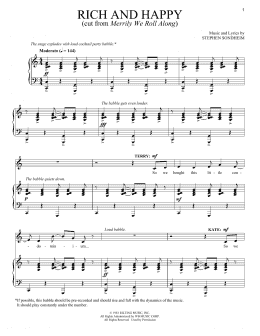 page one of Rich And Happy (Piano & Vocal)
