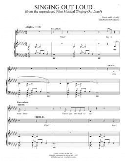 page one of Singing Out Loud (Piano & Vocal)