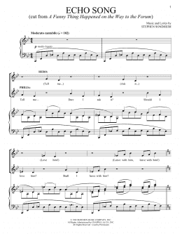 page one of Echo Song (Piano & Vocal)