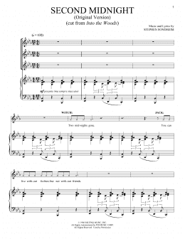 page one of Second Midnight (Original Version) (Piano & Vocal)