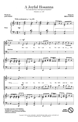 page one of A Joyful Hosanna (SAB Choir)