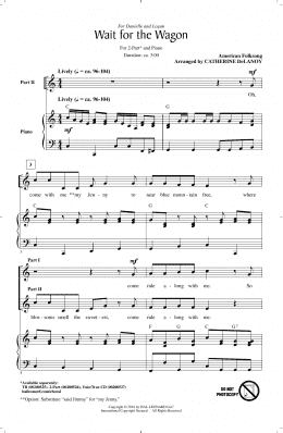 page one of Wait For The Wagon (2-Part Choir)