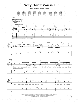 page one of Why Don't You & I (Easy Guitar Tab)