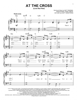 page one of At The Cross (Love Ran Red) (Easy Piano)